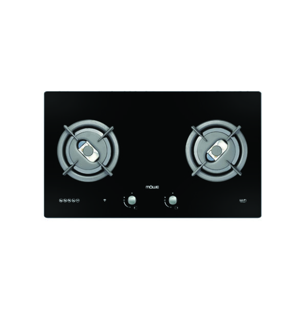 78cm Wifi Hob with 2 Burners Glass