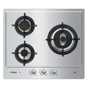 60cm Wi-Fi Hob with 3 Burners S/S