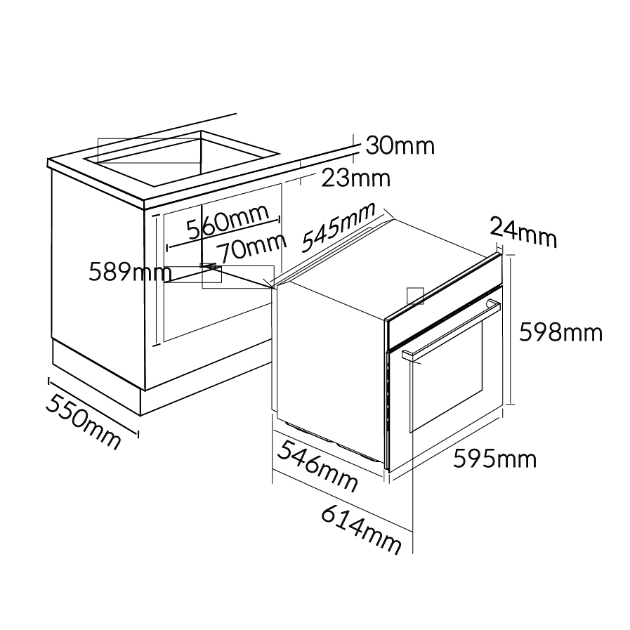 73L Built-in Oven - Image 2